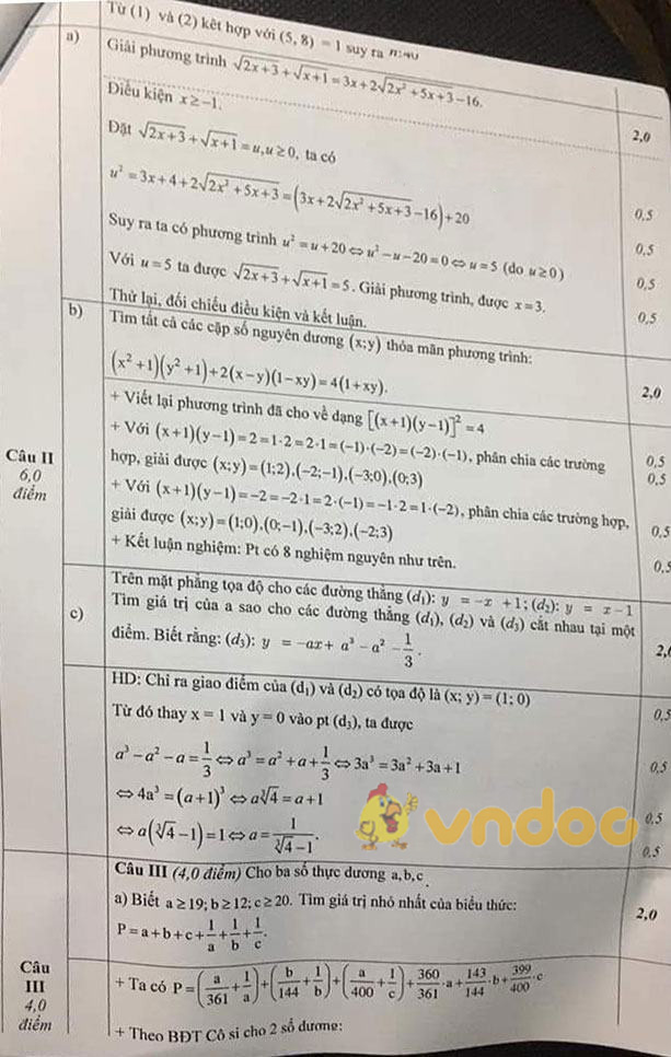 Đề thi chọn học sinh giỏi lớp 9 môn Toán Phòng GD&ĐT Ba Đình năm 2020 - 2021 (vòng 2)