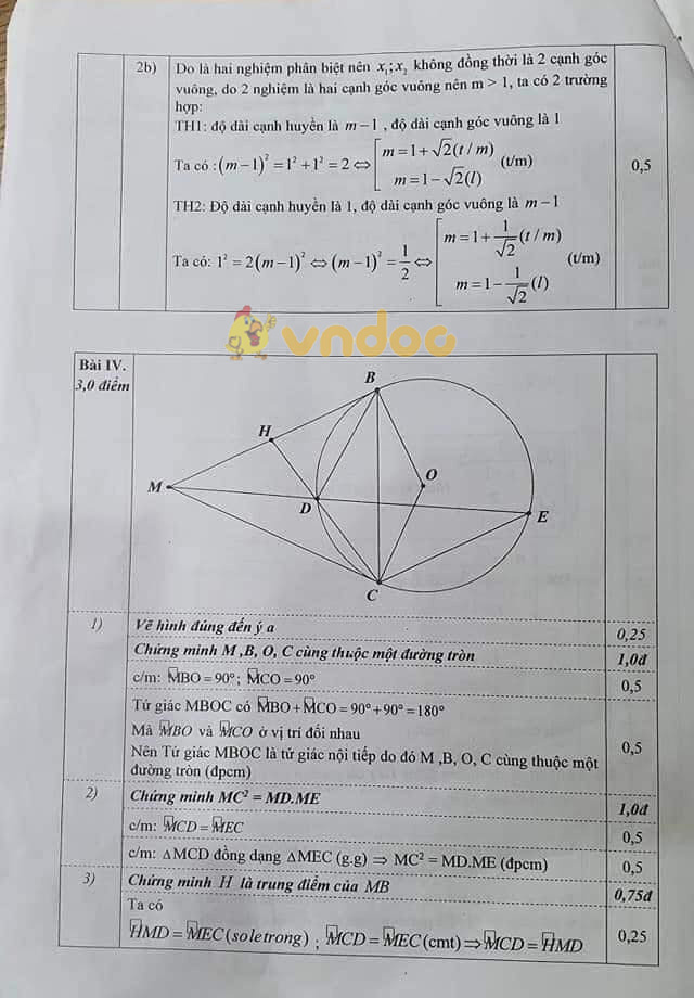 Đề thi học kì 2 Toán 9 Phòng GD&ĐT Quận Hoàn Kiếm năm 2020 - 2021