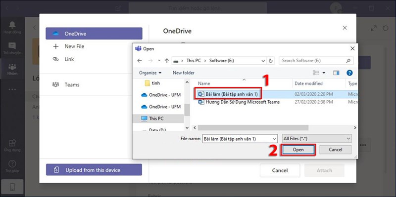 Hướng dẫn làm và nộp bài trên ứng dụng Microsoft Teams
