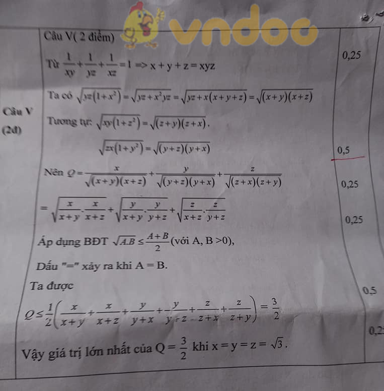 Đề thi chọn học sinh giỏi lớp 9 môn Toán năm 2020 - 2021