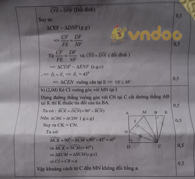 Đề thi chọn học sinh giỏi lớp 9 môn Toán năm 2020 - 2021