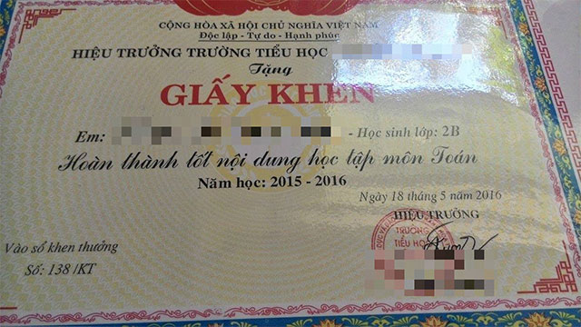 Nội dung khen thưởng học sinh theo Thông tư 22