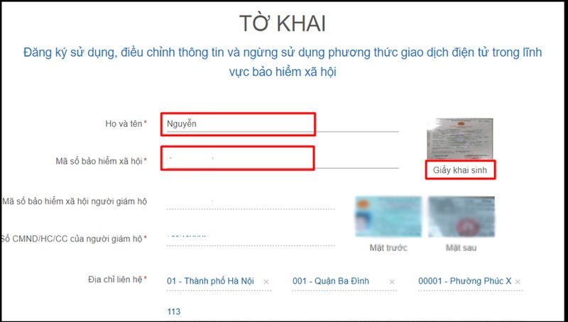Đăng ký tài khoản VssID cho con - VnDoc.com