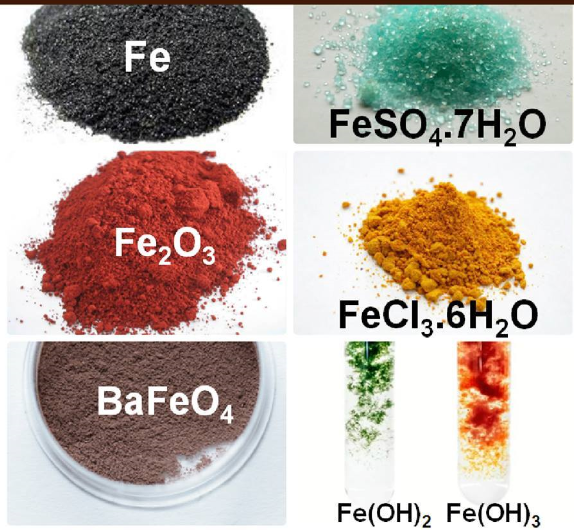 Màu sắc của một số hợp chất sắt
