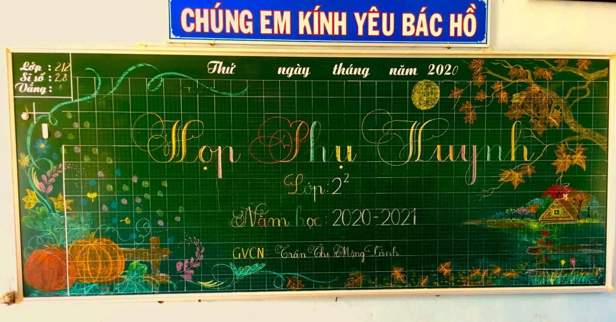 Cách trang trí bảng họp phụ huynh