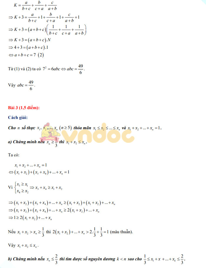 Đề thi tuyển sinh lớp 10 môn Toán năm 2021 Trường Phổ Thông Năng Khiếu, TP. HCM (đề chuyên)