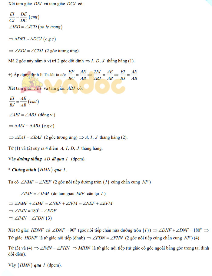 Đề thi tuyển sinh lớp 10 môn Toán năm 2021 Trường Phổ Thông Năng Khiếu, TP. HCM (đề chuyên)