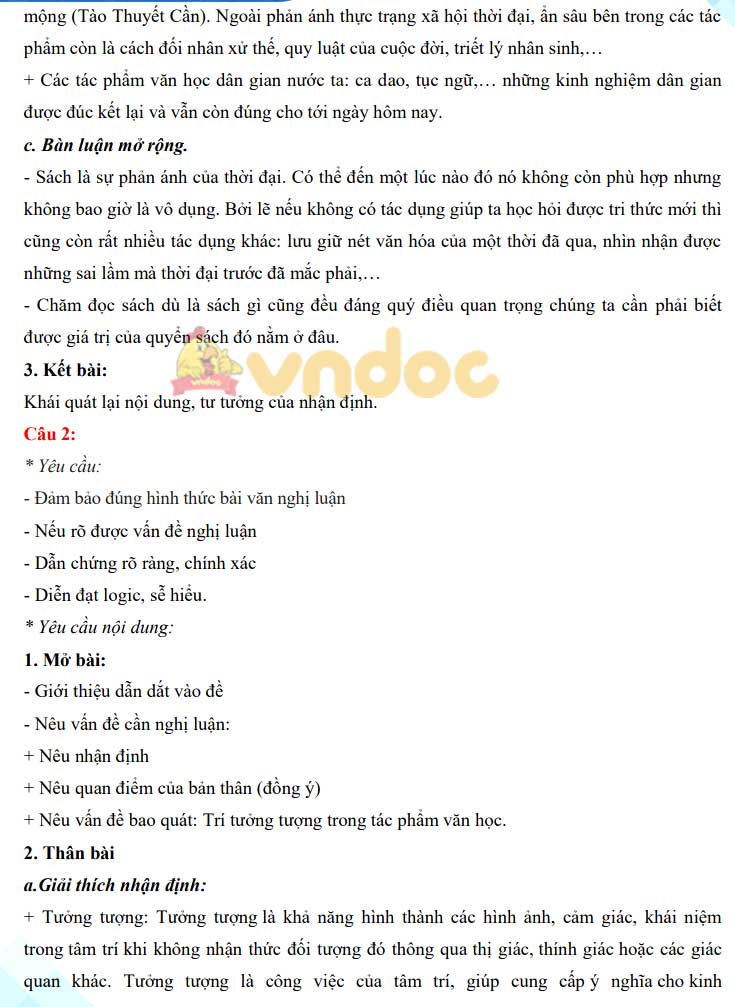 Đáp án đề thi vào lớp 10 môn Văn chuyên PTNK 2021