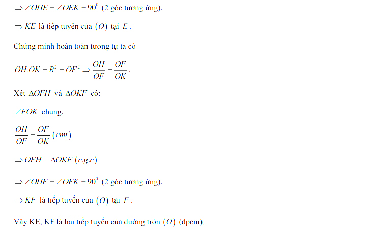 Đáp án đề thi tuyển sinh lớp 10 môn Toán trường THPT chuyên Đại học Khoa Học năm 2021