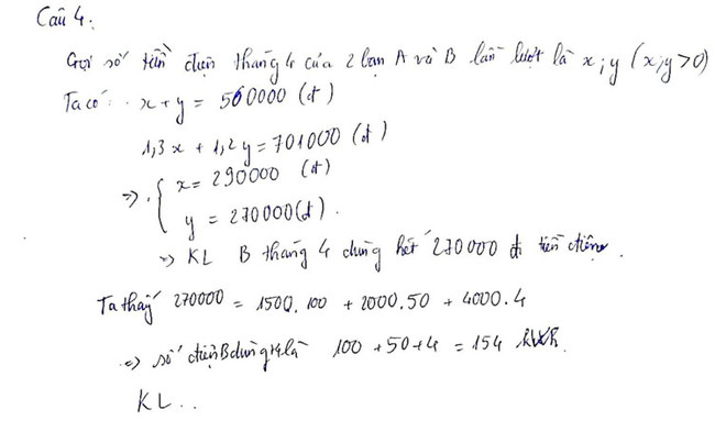Đáp án đề thi vào lớp 10 môn Toán tỉnh Hà Tĩnh năm 2021