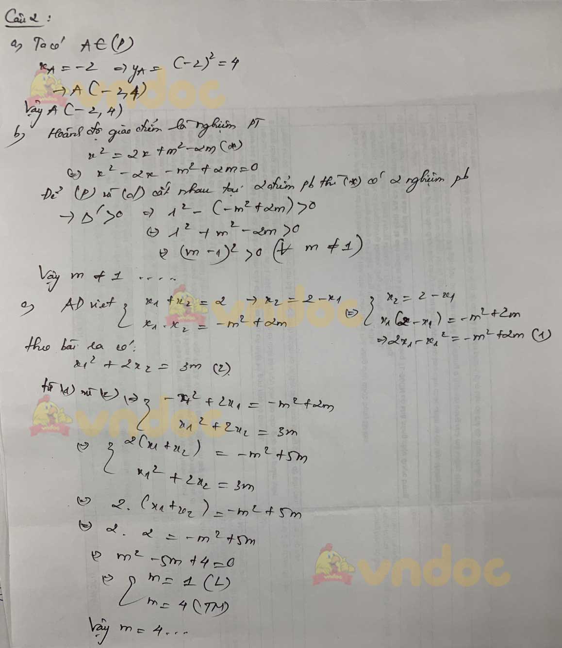 Đáp án đề thi vào lớp 10 môn Toán tỉnh Khánh Hòa năm 2021