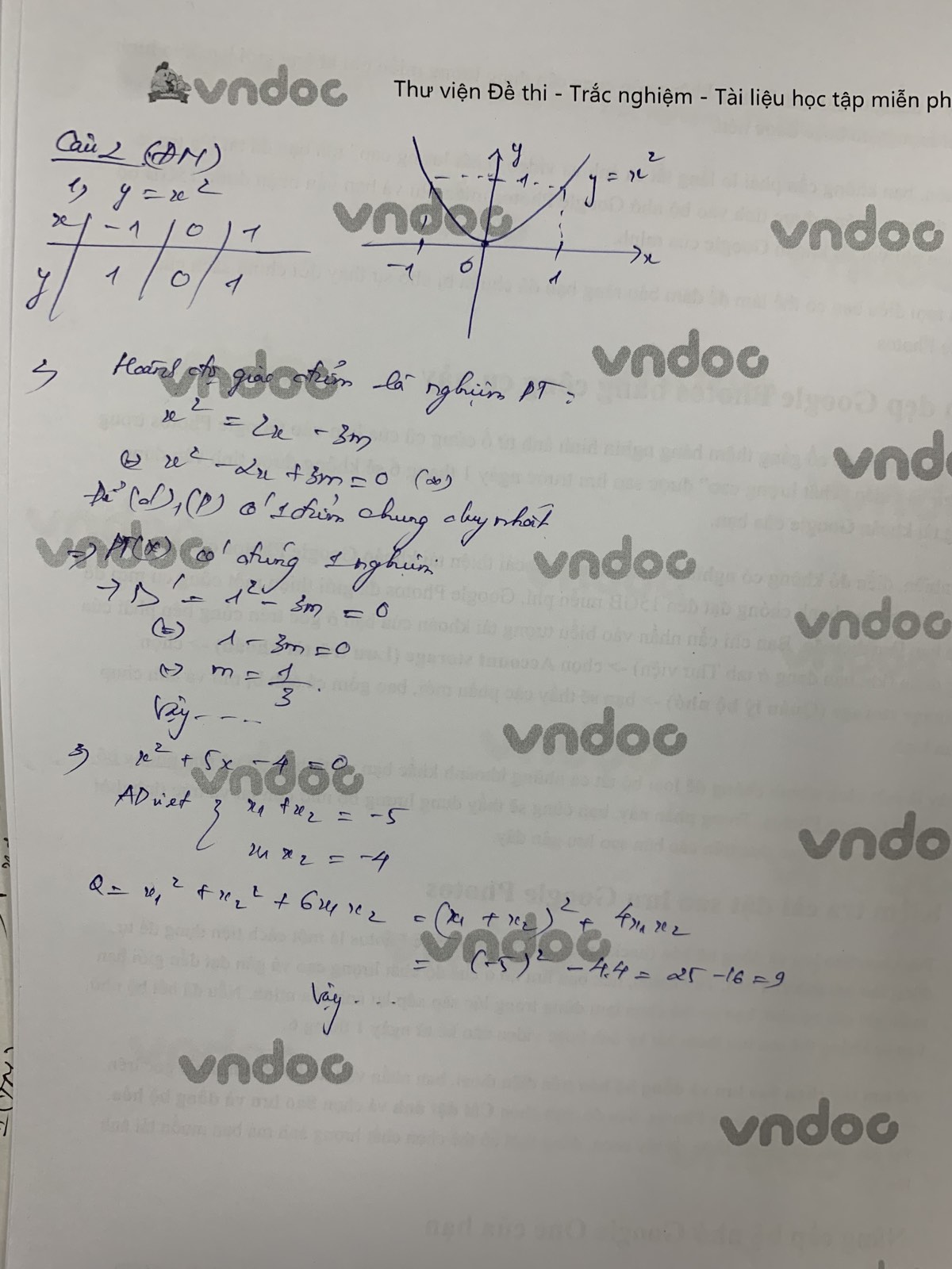 Đáp án đề thi tuyển sinh lớp 10 môn Toán tỉnh Đồng Nai năm 2021