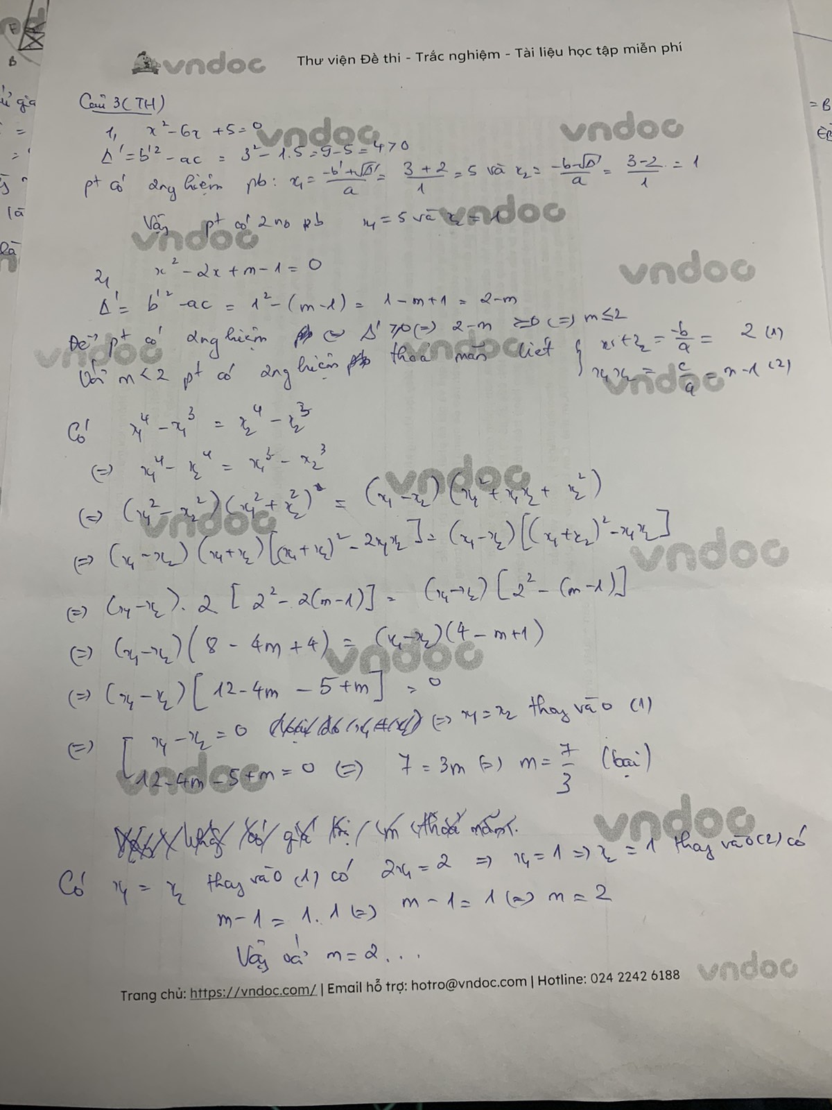 Đáp án đề thi tuyển sinh lớp 10 môn Toán tỉnh Thanh Hóa năm 2021