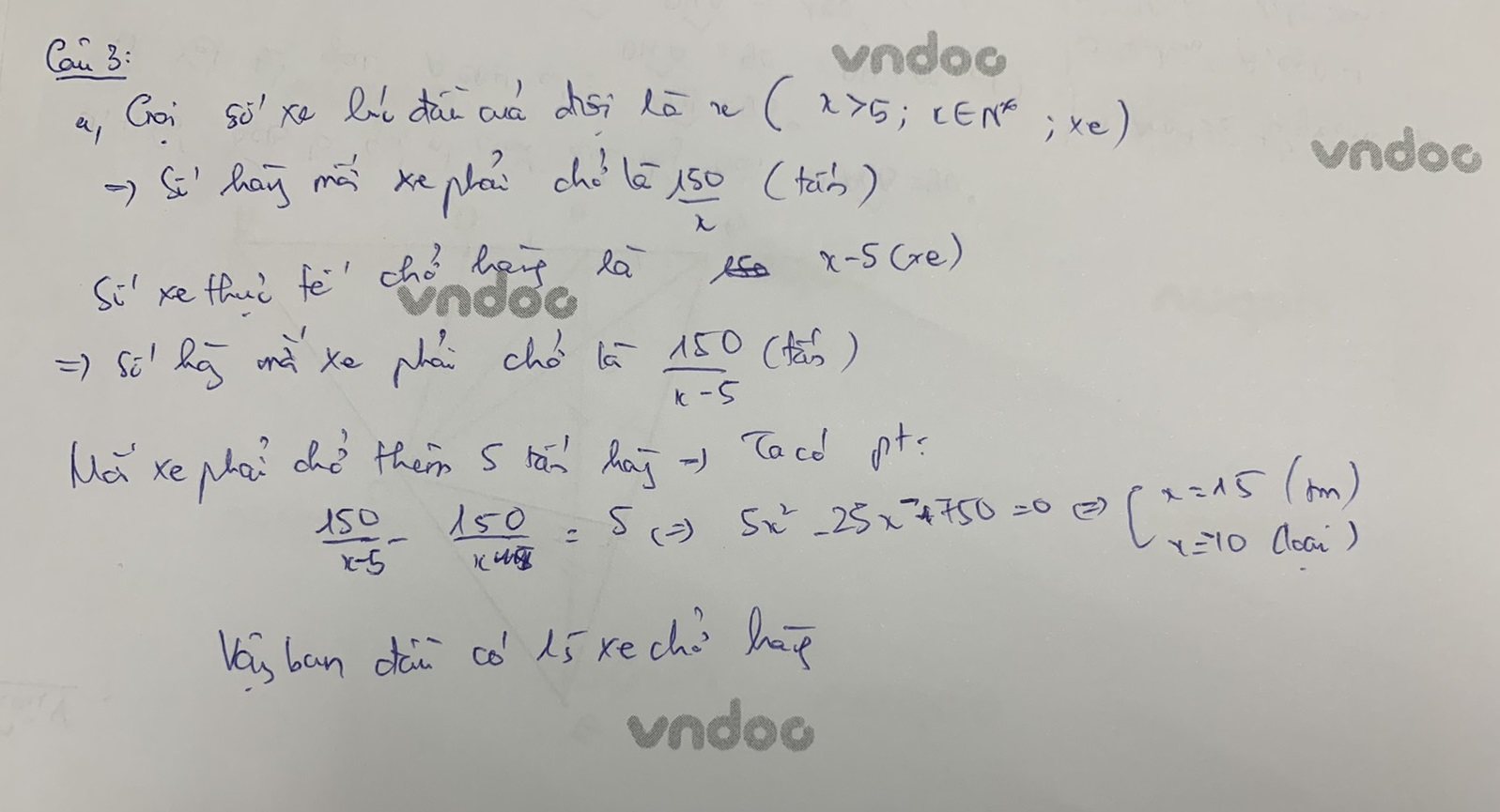 Đáp án đề thi tuyển sinh lớp 10 môn Toán Bà Rịa - Vũng Tàu
