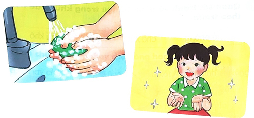 Giải Tiếng Việt 1 trang 64, 65, 66, 67 Bài 1: Rửa tay trước khi ăn