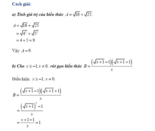 Đáp án đề thi vào lớp 10 môn Toán tỉnh Đồng Tháp năm 2021