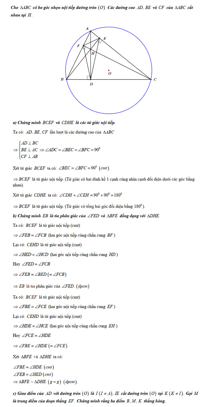 Đáp án đề thi vào lớp 10 môn Toán tỉnh Hải Phòng năm 2021