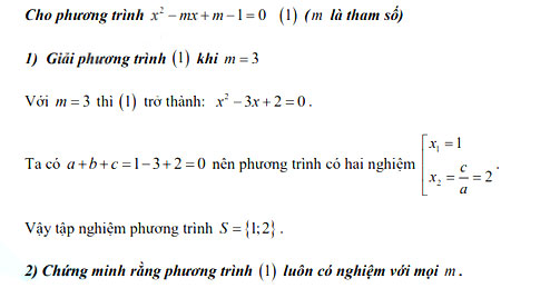 Đáp án đề thi vào lớp 10 môn Toán tỉnh Ninh Bình năm 2021