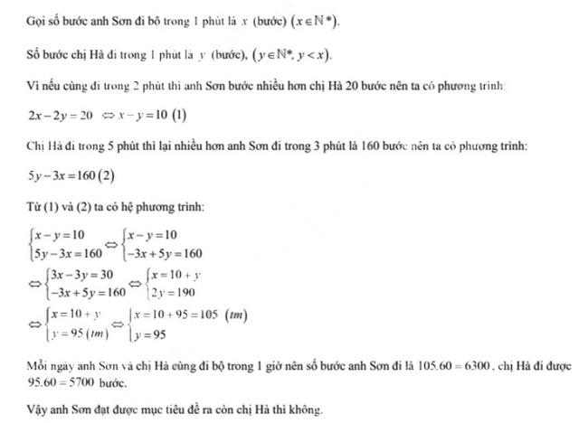 Đáp án đề thi vào lớp 10 môn Toán tỉnh Cà Mau năm 2021