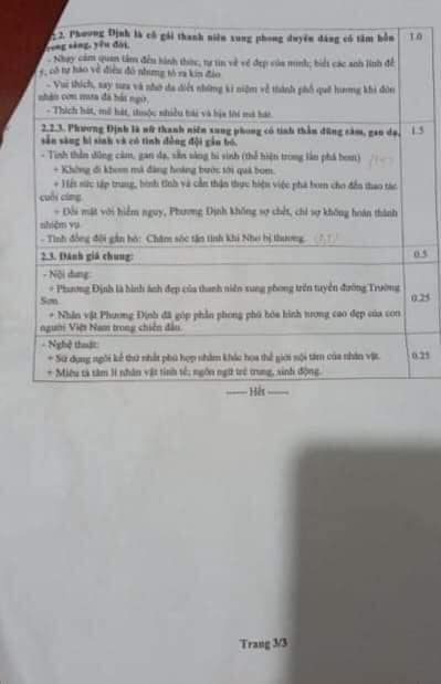 Đáp án đề thi tuyển sinh lớp 10 năm 2011 môn Văn chuyên Sở GD&ĐT Quảng Nam