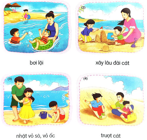 Giải Tiếng Việt 1 trang 158, 159, 160, 161 Bài 6 Du lịch biển Việt Nam