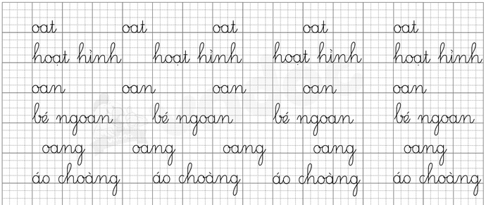 Giải Tiếng Việt 1 trang 12, 13 Bài 4: oat, oan, oang