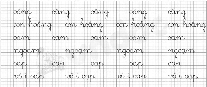 Giải bài tập Tiếng Việt 1 trang 22, 23 Bài 4: oăng oam oap