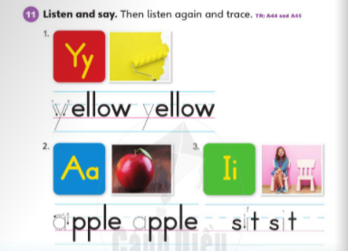 Giải Tiếng Anh lớp 1 Unit 3 Lesson The Sounds of English SGK