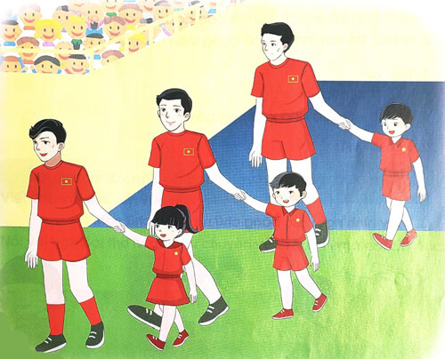 Những bông hoa nhỏ trên sân