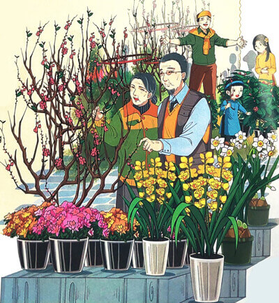 Chợ hoa ngày Tết ở Hà Nội