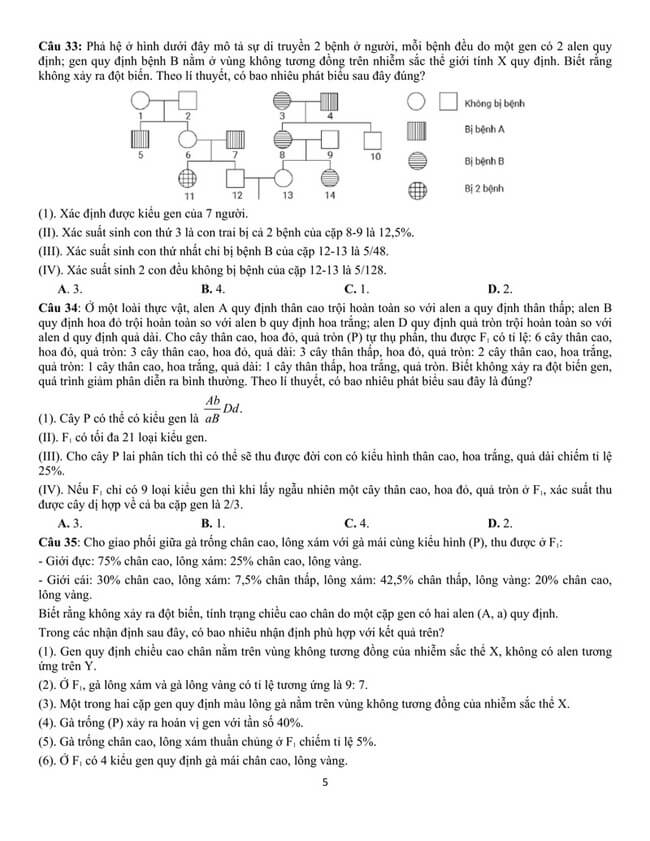 Đề thi thử THPT Quốc gia 2021