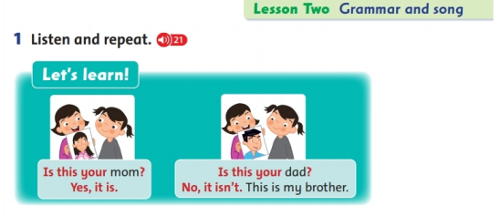 Giải Tiếng Anh lớp 2 Unit 1: Is this your mom? - Lesson 2 SGK