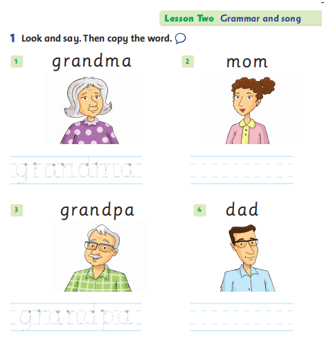 Giải Tiếng Anh lớp 2 Unit Starter: Hello! - Lesson 2 SBT Bản quyền thuộc về VnDoc nghiêm cấm mọi hành vi sao chép vì mục đích thương mại 1.Look and say. Then copy the word  Hướng dẫn: Học sinh nhìn bức tranh và viết lại từ thích hợp 2.Point and say  Mời các bạn tham khảo thêm nhiều tài liệu Tiếng Anh lớp 2 hay và miễn phí tại: https://vndoc.com/tieng-anh-lop2 