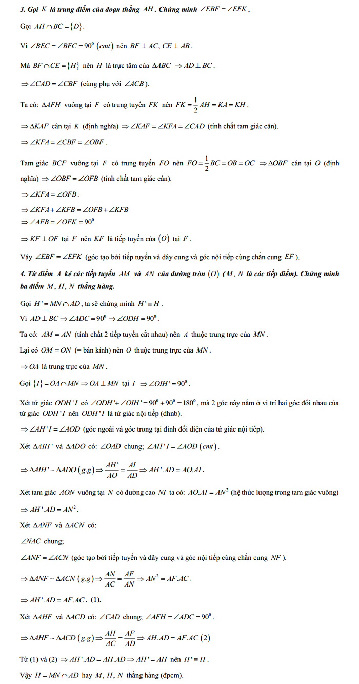 Đáp án đề thi tuyển sinh lớp 10 môn Hà Nam 2021