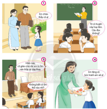 Giải đạo đức 2 bài 5 trang 22 Kính trọng thầy giáo, cô giáo