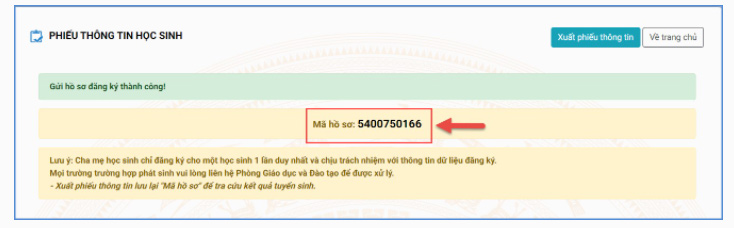 Tuyển sinh đầu cấp