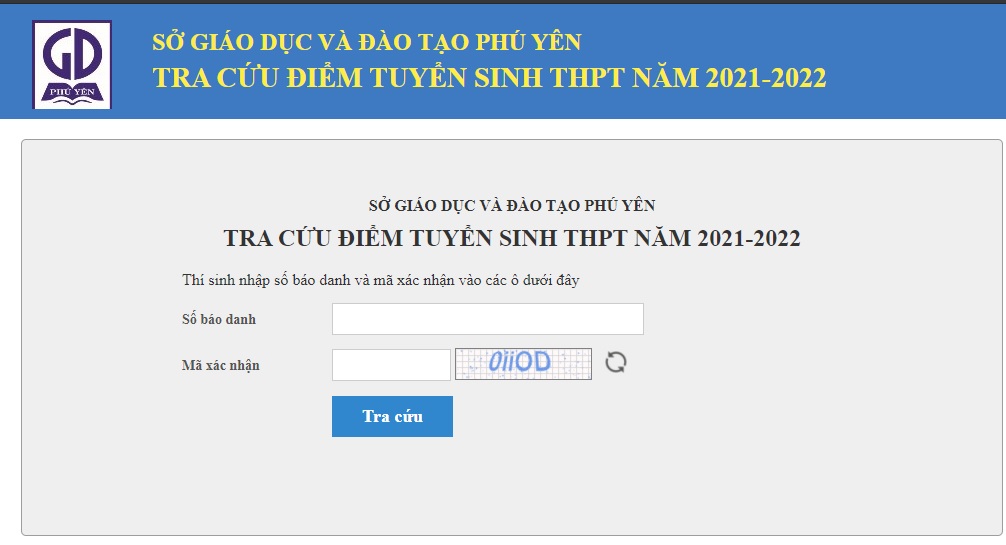 Tra cứu điểm thi tuyển sinh lớp 10 Phú Yên năm 2021