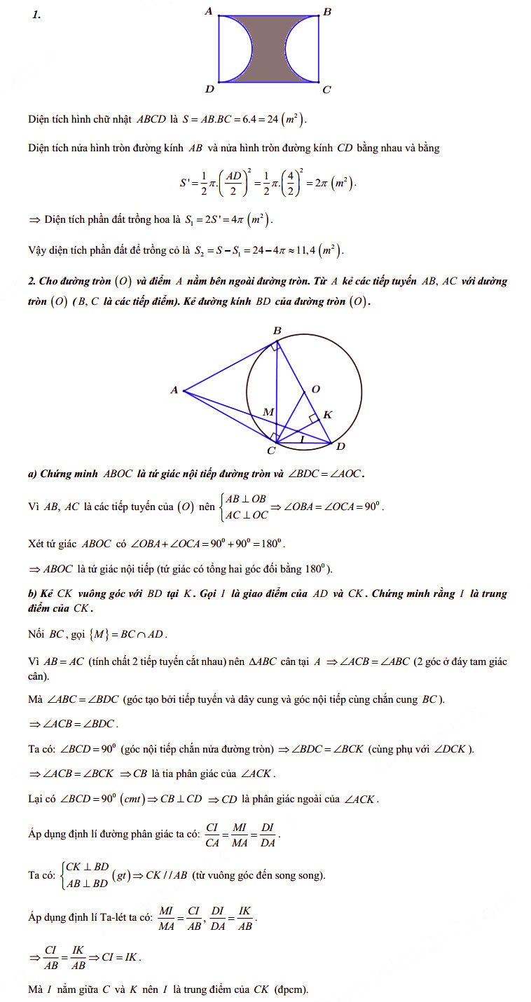 Đáp án đề thi tuyển sinh lớp 10 môn Nam Định 2021