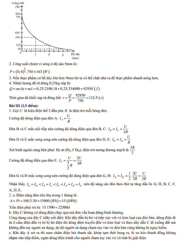 Đáp án đề thi môn Lý chuyên vào lớp 10 Hà Nội 2021