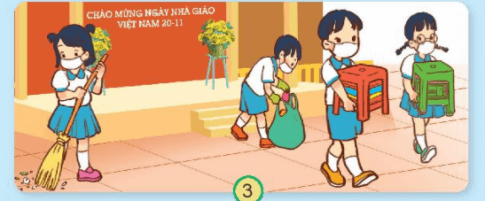 Tự nhiên xã hội lớp 2 Kết nối tri thức trang 36 Bài 9 Giữ vệ sinh trường học