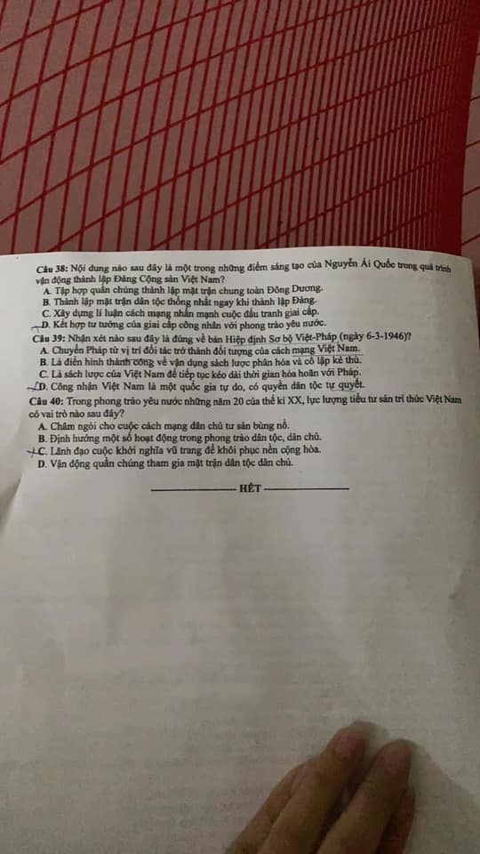 Đề thi THPT Quốc Gia 2021 môn Sử