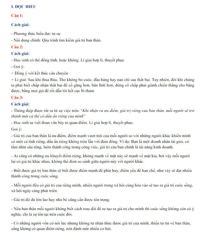 Đáp án đề thi vào lớp 10 môn Văn Chuyên tỉnh Bình Định 2021