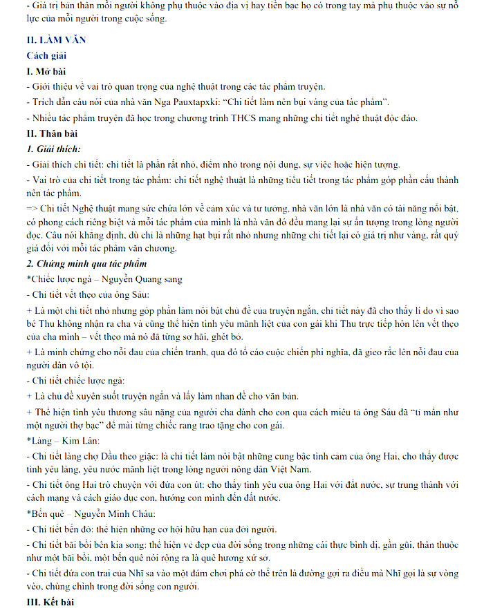 Đáp án đề thi vào lớp 10 môn Văn Chuyên tỉnh Bình Định 2021