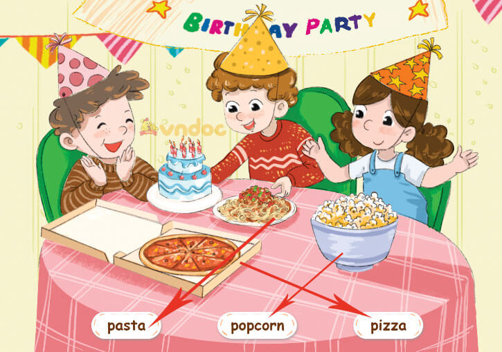 Giải SBT Unit 1 lớp 2 At my birthday party
