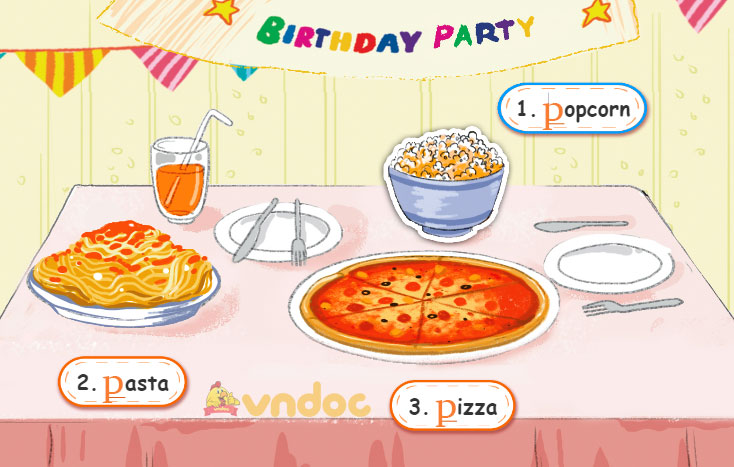 Giải SBT Unit 1 lớp 2 At my birthday party