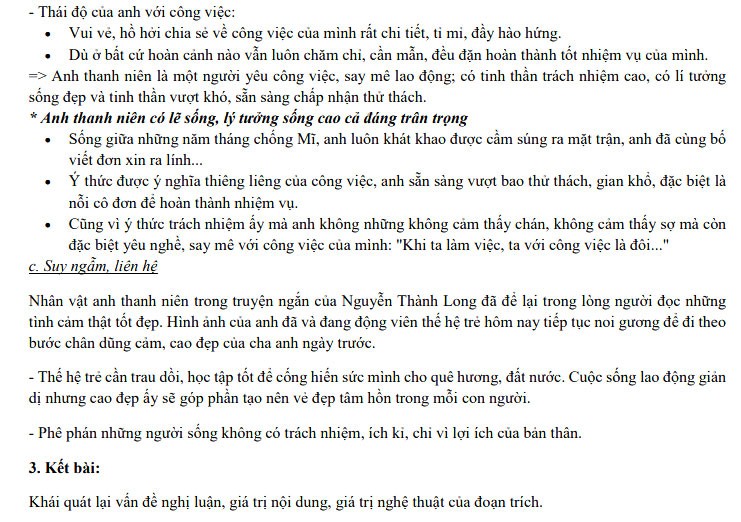 Đáp án đề thi vào lớp 10 môn Văn chuyên - Thái Nguyên 2021
