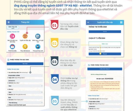 Đăng ký và tra cứu kết quả tuyển sinh qua eNetViet và email