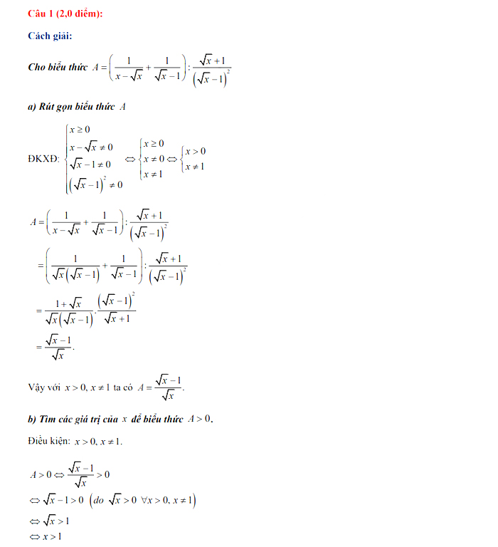 Đáp án đề thi tuyển sinh lớp 10 môn Toán Chuyên Hà Giang năm 2021