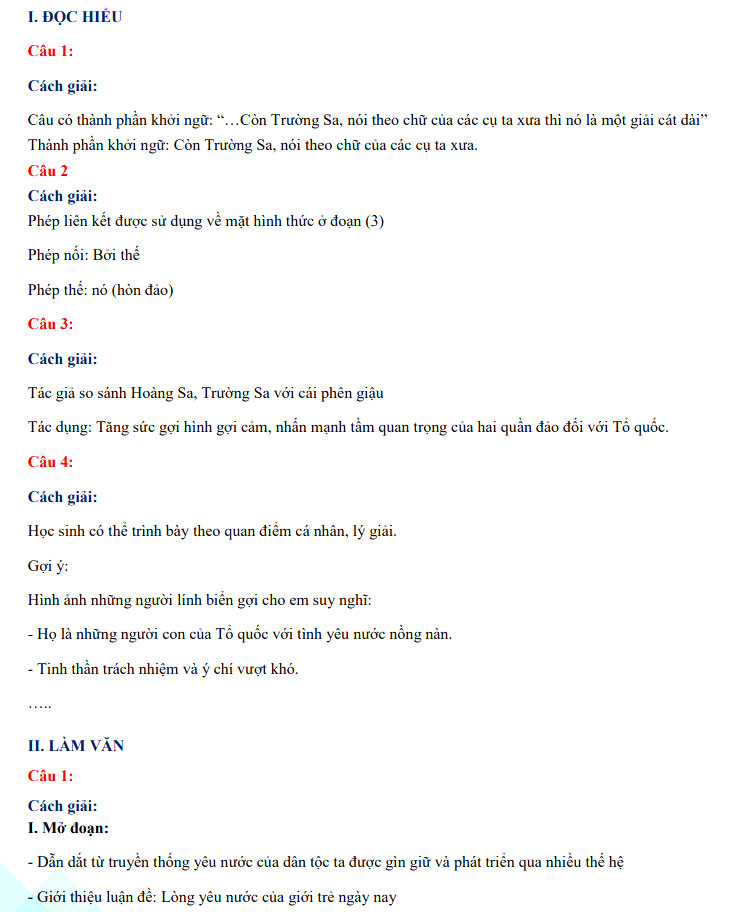 Đáp án đề thi vào lớp 10 THPT Chuyên Hà Giang môn Văn (chung) 2021