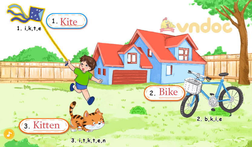 Giải SBT Unit 2 lớp 2 In the backyard